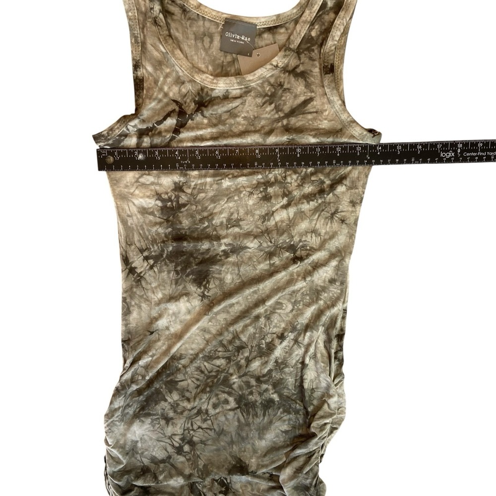 Olivia Rae brand tie-dye sleeveless tank dress Cinched Green Size S‎ NWT - Picture 5 of 7